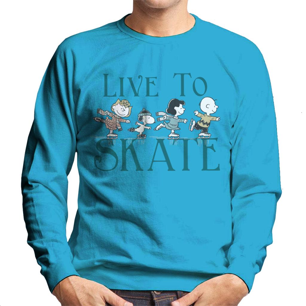 Peanuts Live To Skate Men's Sweatshirt-ALL + EVERY