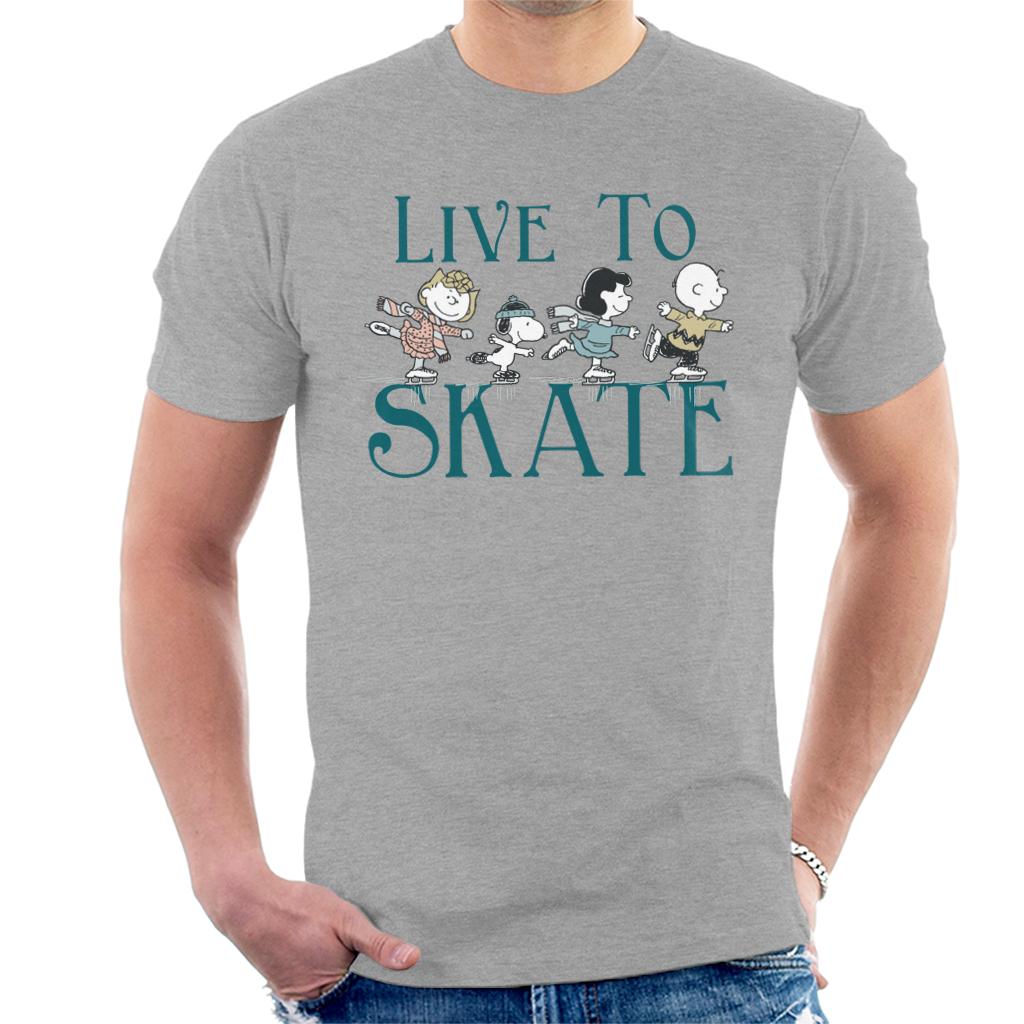 Peanuts Live To Skate Men's T-Shirt-ALL + EVERY