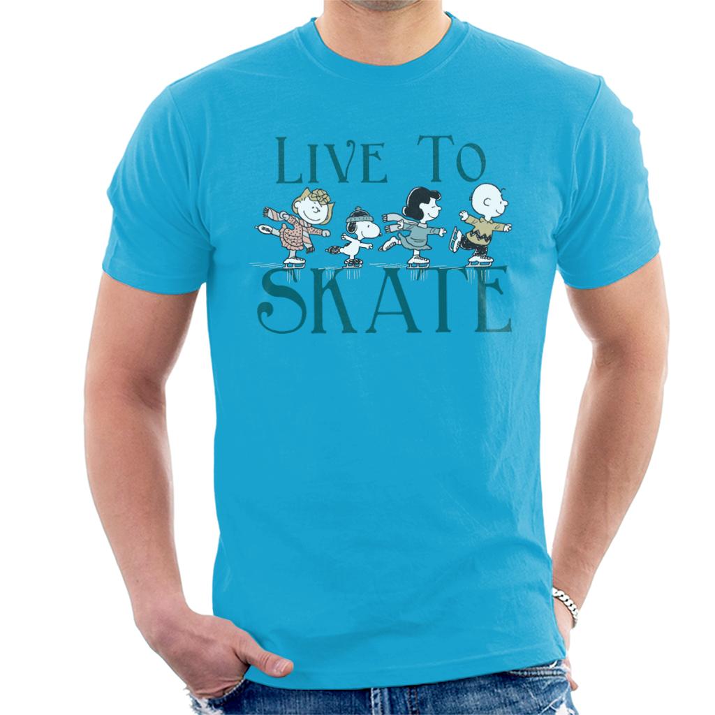 Peanuts Live To Skate Men's T-Shirt-ALL + EVERY