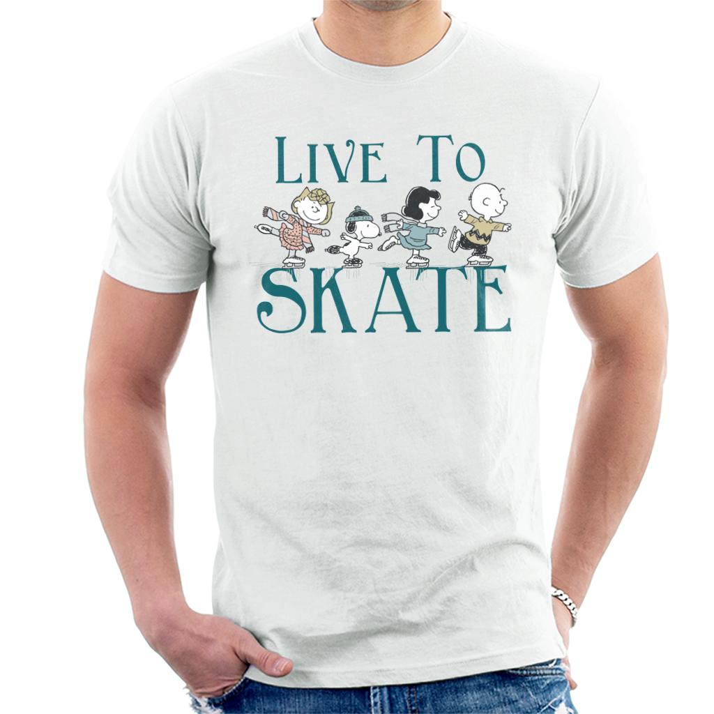Peanuts Live To Skate Men's T-Shirt-ALL + EVERY
