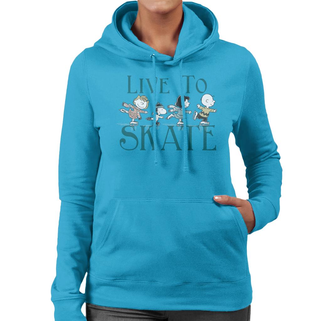 Peanuts Live To Skate Women's Hooded Sweatshirt-ALL + EVERY