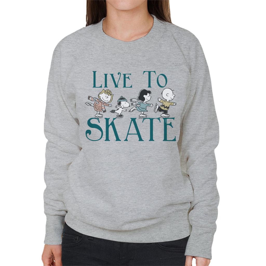 Peanuts Live To Skate Women's Sweatshirt-ALL + EVERY