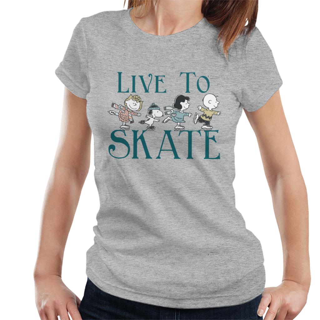 Peanuts Live To Skate Women's T-Shirt-ALL + EVERY