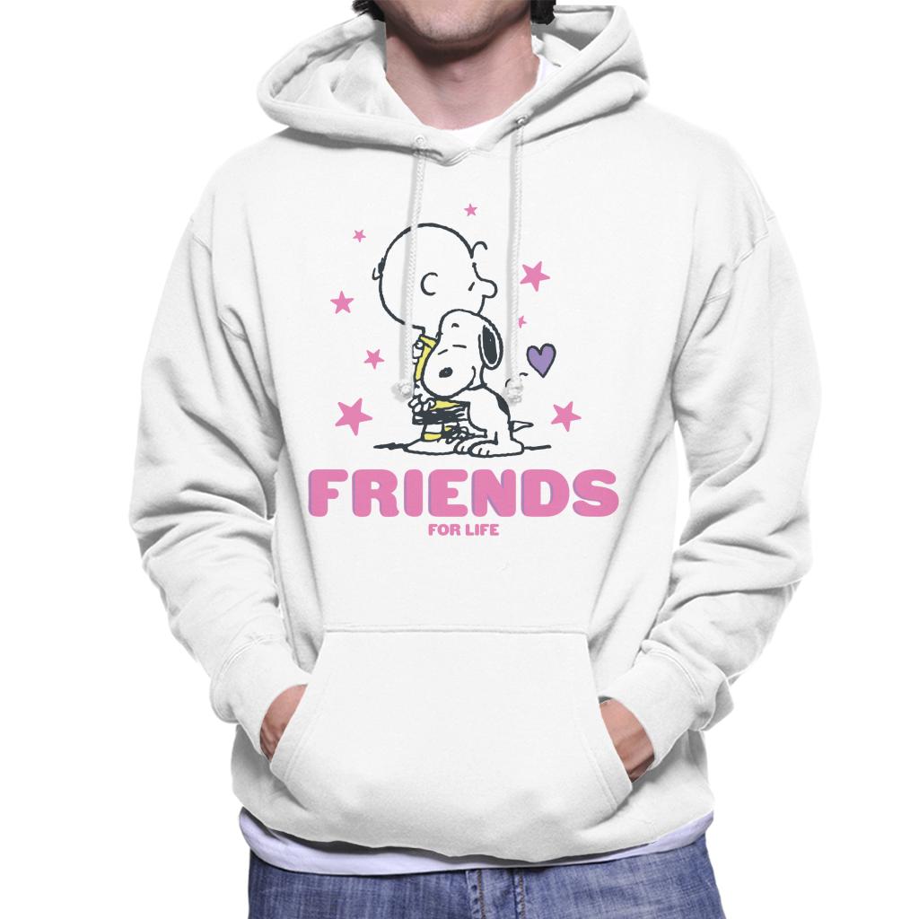 Peanuts Friends For Life Men's Hooded Sweatshirt-ALL + EVERY