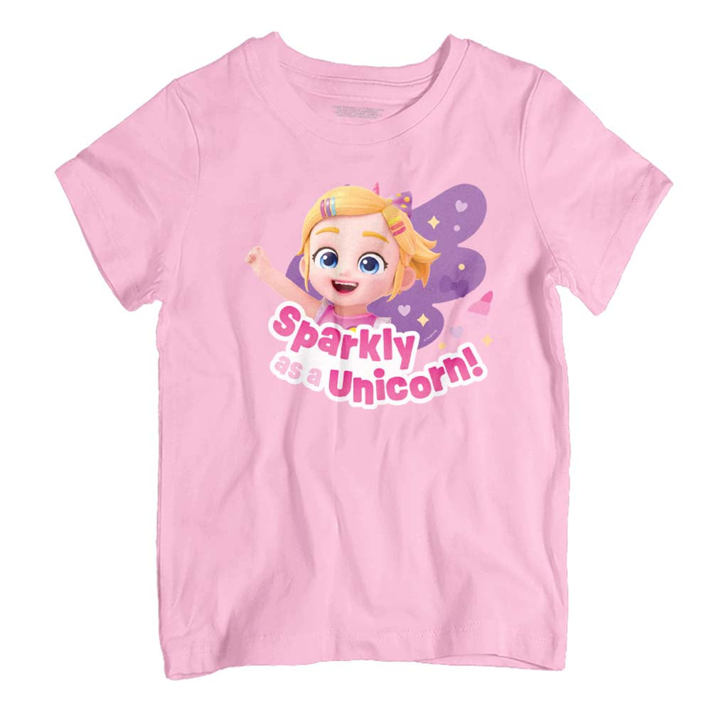 Bebefinn Bora Sparkly As A Unicorn! Kids Kid's T-Shirt-ALL + EVERY