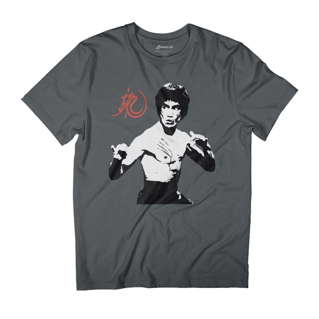 Bruce Lee Enter The Dragon Black & White Art Men's T-Shirt-ALL + EVERY