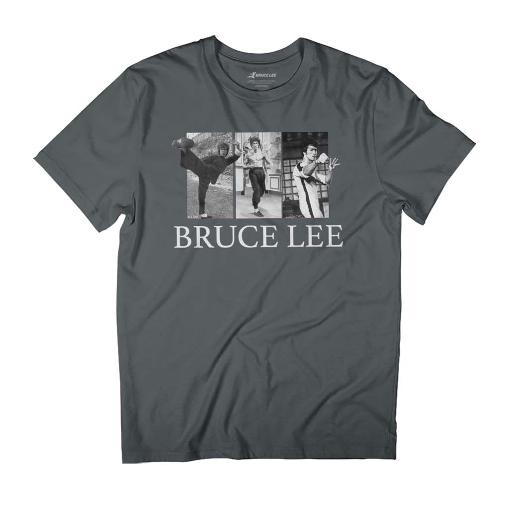 Bruce Lee Kung Fu Movie Montage Martial Arts Legend Men's T-Shirt-ALL + EVERY