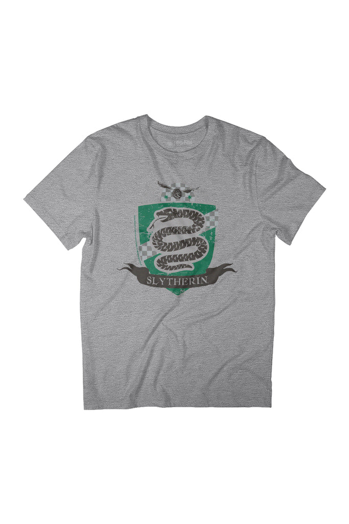 Harry Potter Slytherin Quidditch Distressed Shield Women's Relaxed Fit T-Shirt-ALL + EVERY