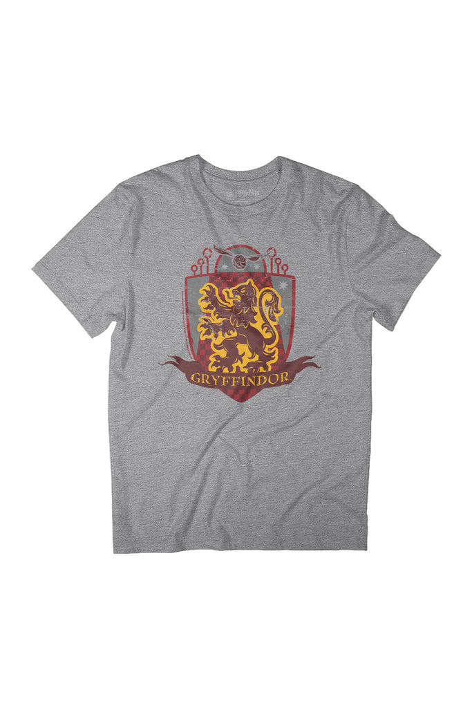 Harry Potter Gryffindor Quidditch Distressed Shield Women's Relaxed Fit T-Shirt-ALL + EVERY