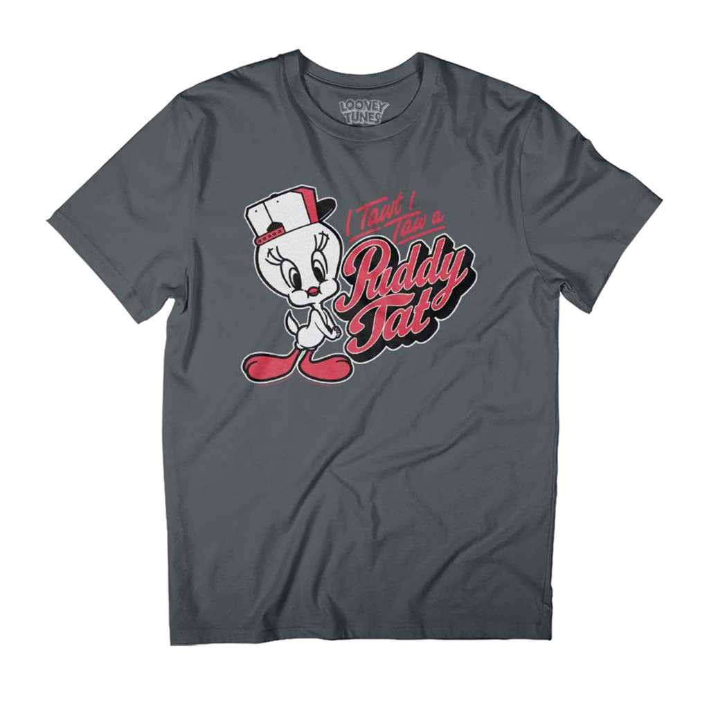 Looney Tunes Tweety Pie Baseball Puddy Tat Men's T-Shirt-ALL + EVERY