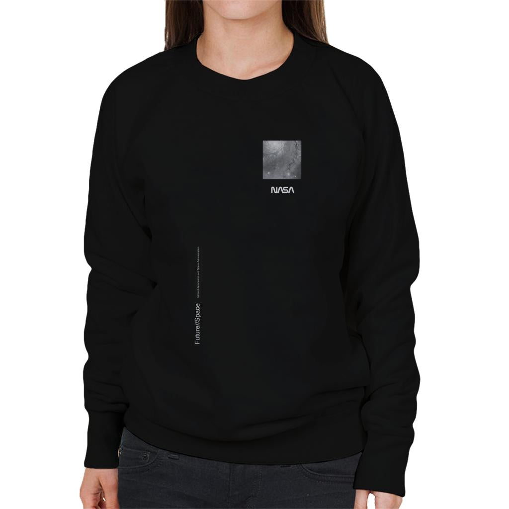 NASA Future Space Vertical Text Women's Sweatshirt-ALL + EVERY