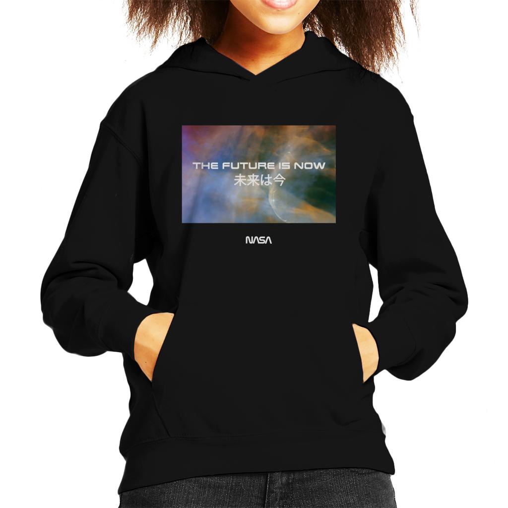 NASA The Future Is Now Kanji Kid's Hooded Sweatshirt-ALL + EVERY