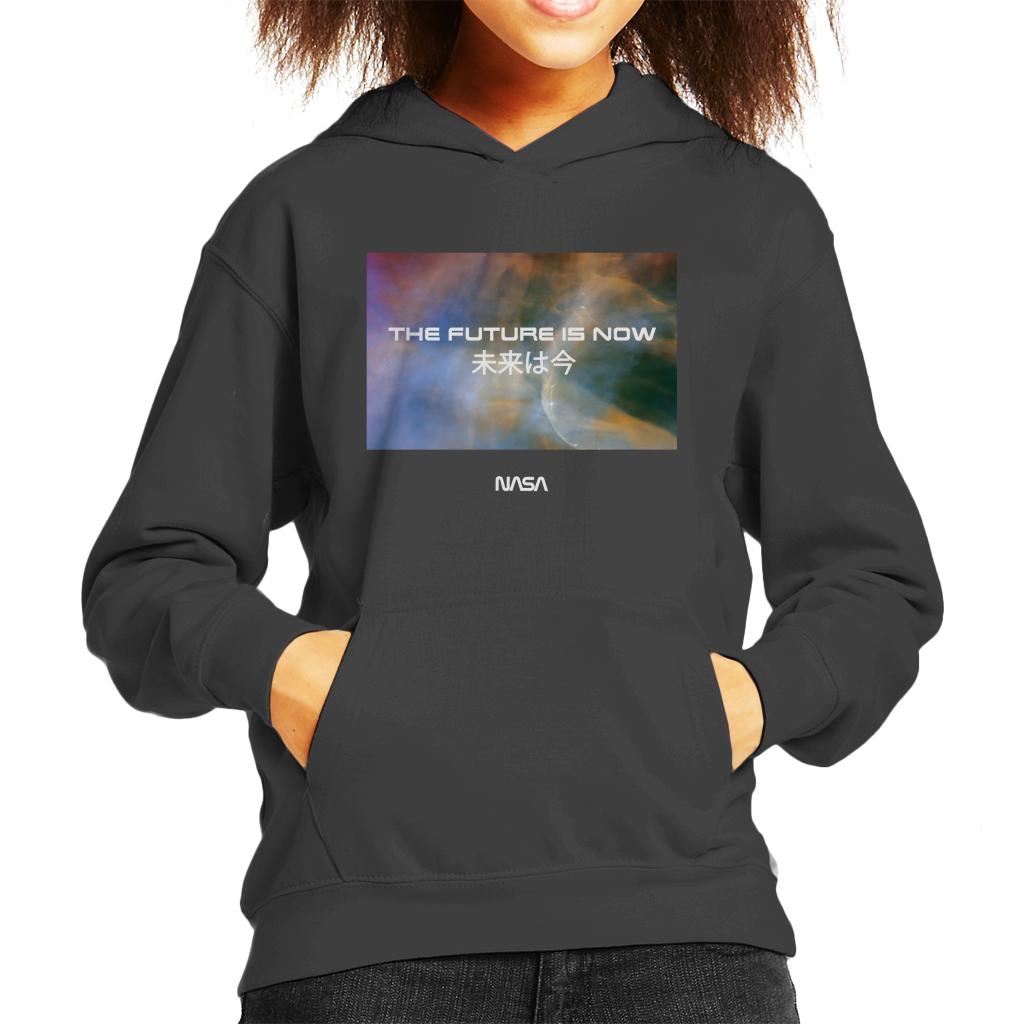 NASA The Future Is Now Kanji Kid's Hooded Sweatshirt-ALL + EVERY