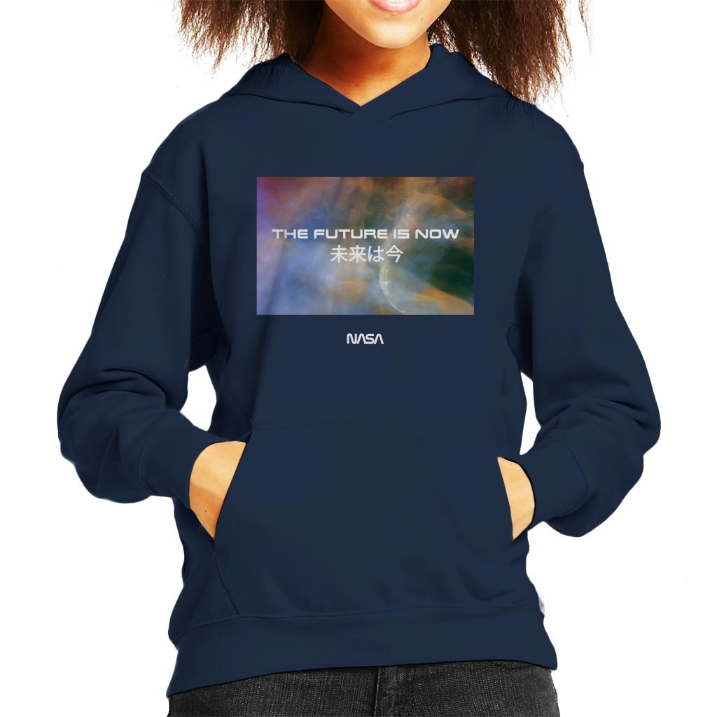 NASA The Future Is Now Kanji Kid's Hooded Sweatshirt-ALL + EVERY