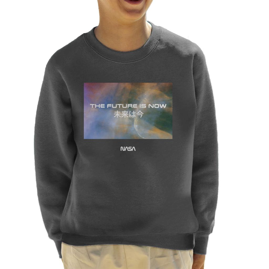 NASA The Future Is Now Kanji Kid's Sweatshirt-ALL + EVERY