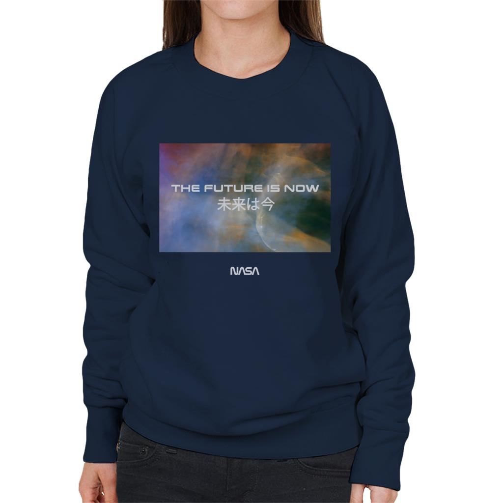 NASA The Future Is Now Kanji Women's Sweatshirt-ALL + EVERY