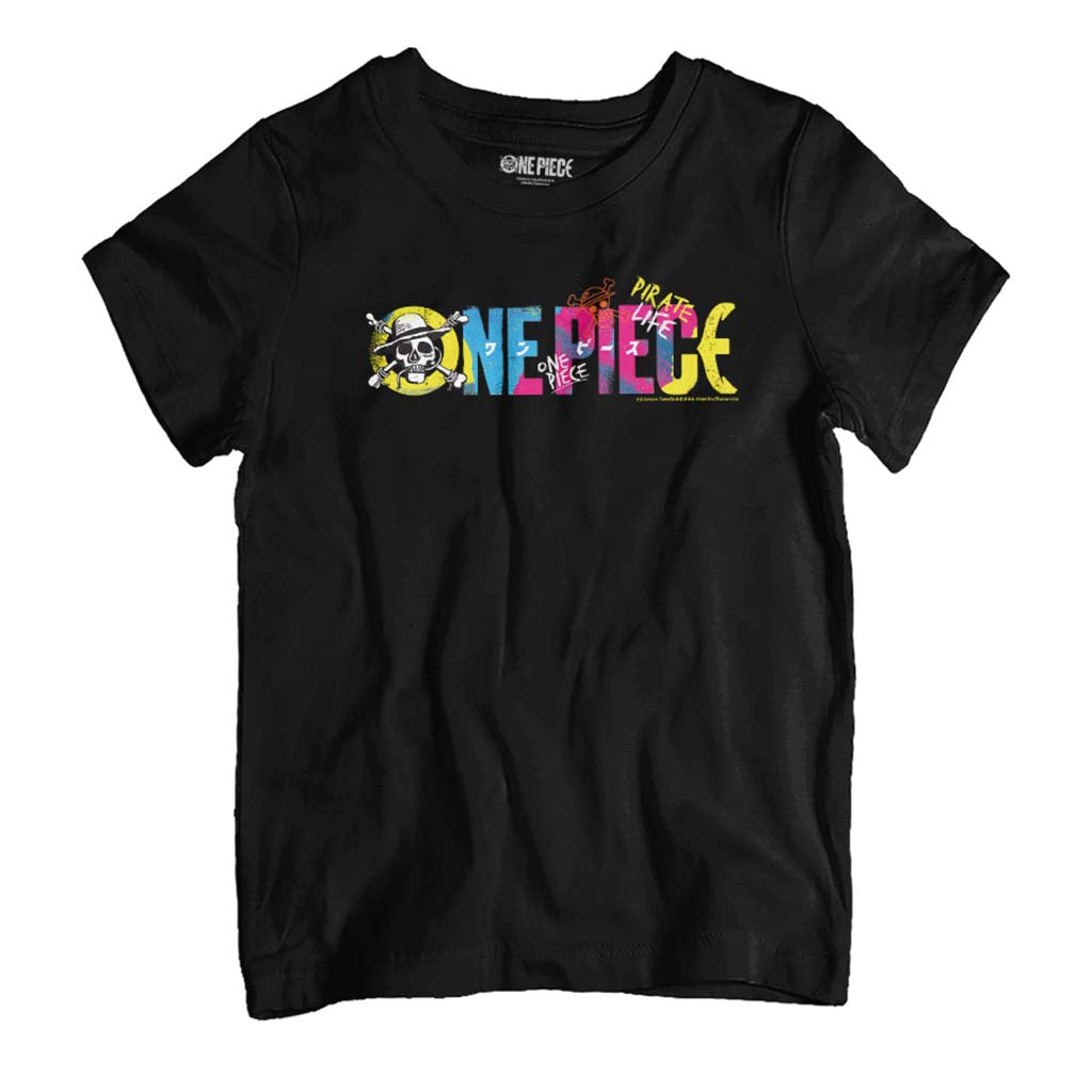One Piece Anime Pirate Life Straw Hat Pirates Logo Kid's T-Shirt-ALL + EVERY