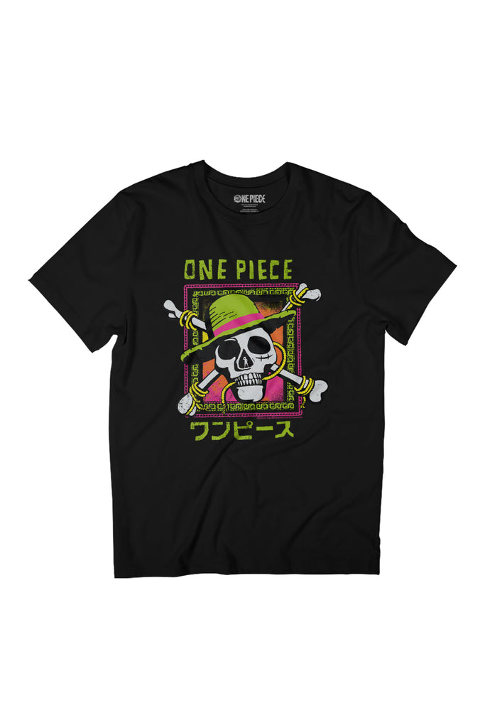 One Piece Skull & Crossbones Straw Hat Pirates Logo Kanji Women's Relaxed Fit T-Shirt-ALL + EVERY