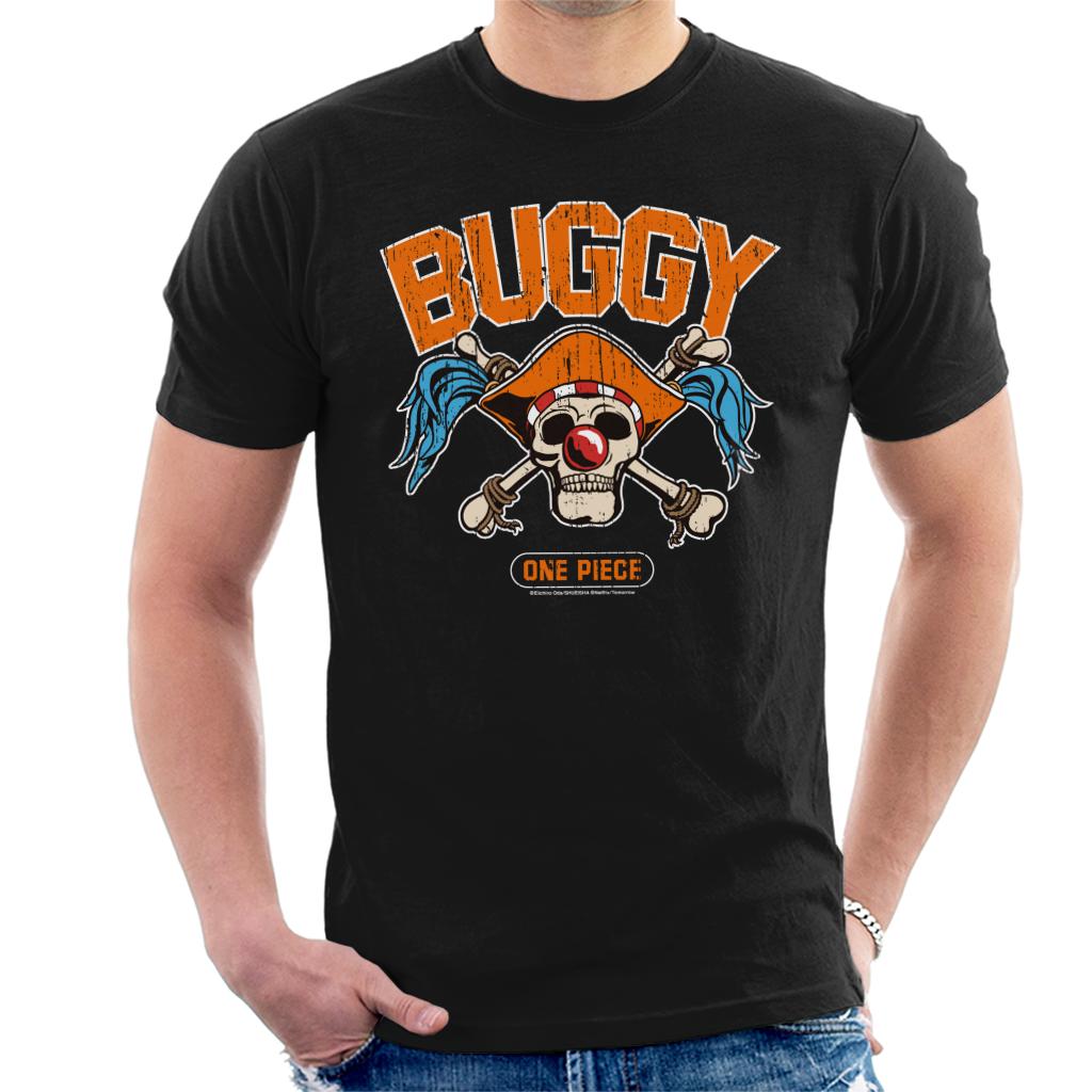 One Piece Buggy Pirates Clown Skull Crossbones Emblem Anime Men's T-Shirt
