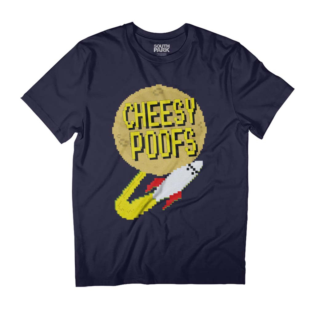 South Park Cheesy Poofs Logo Pixelated Men's T-Shirt-ALL + EVERY