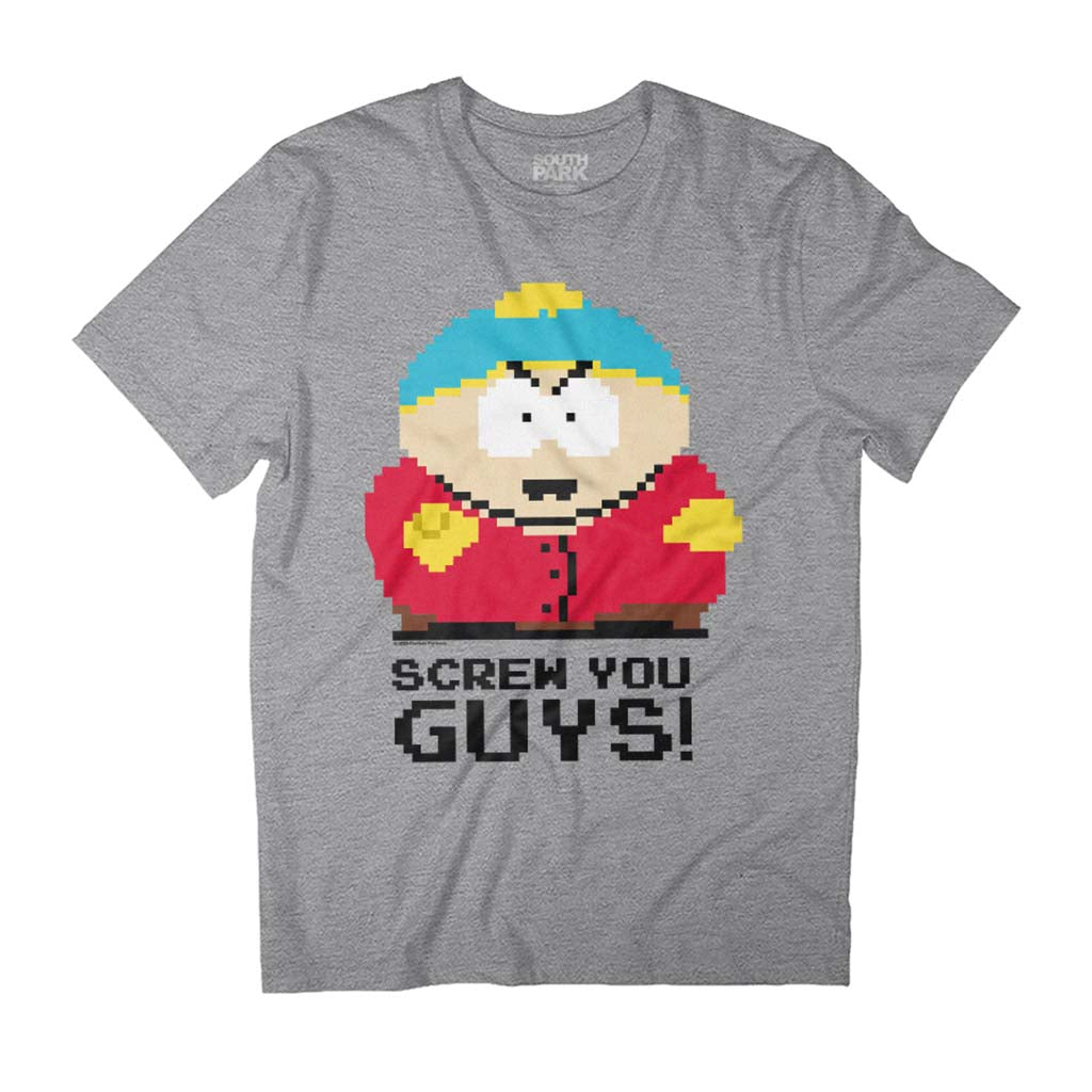 South Park Eric Cartman Screw You Guys! Pixelated Men's T-Shirt-ALL + EVERY