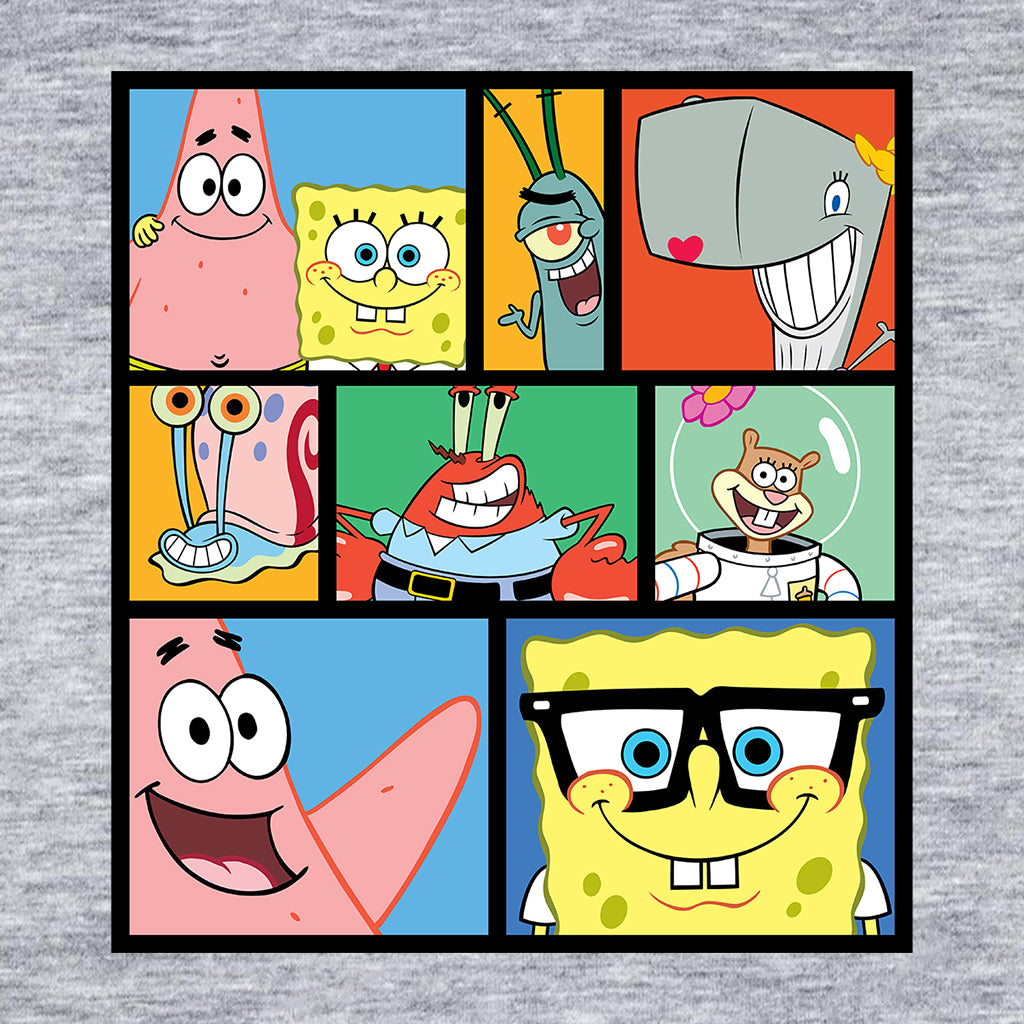 Spongebob Squarepants Colour Tile Montage Men's T-Shirt-ALL + EVERY