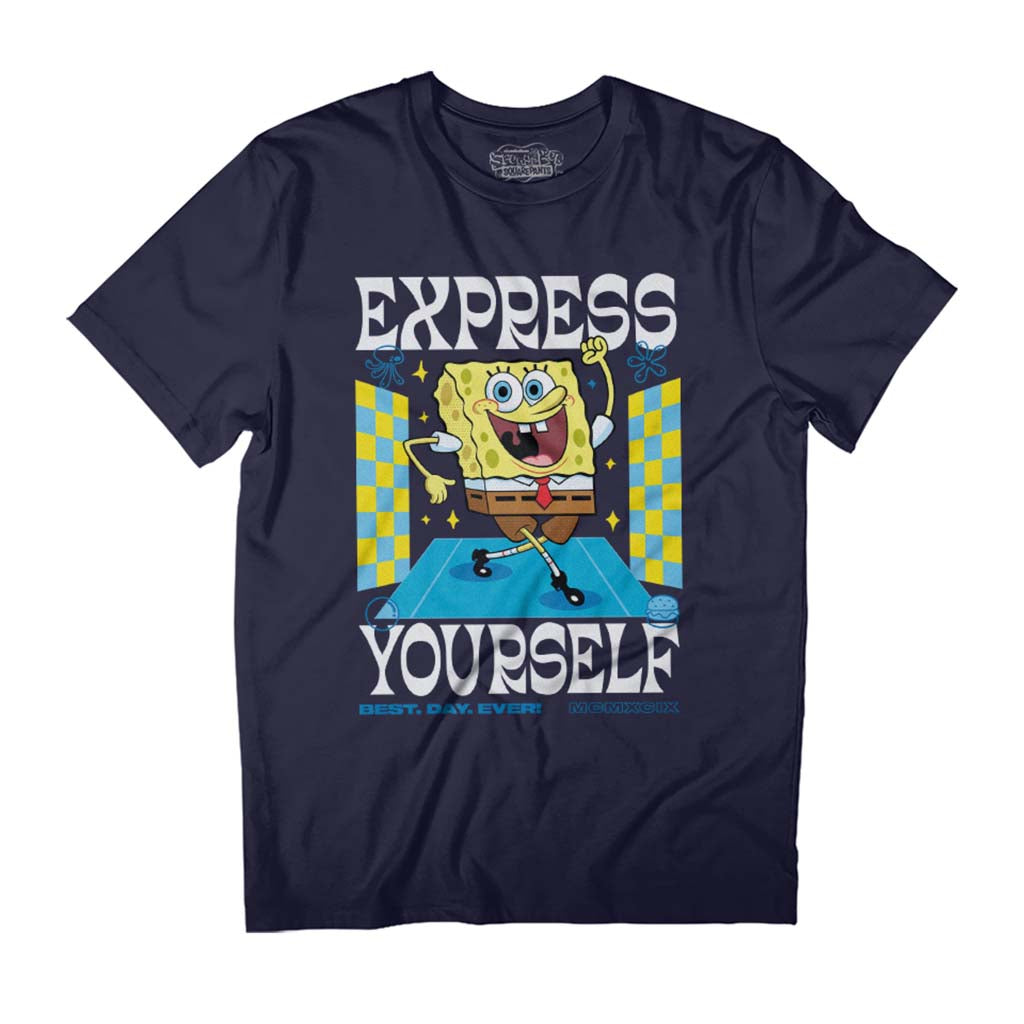 Spongebob Squarepants Express Yourself Men's T-Shirt-ALL + EVERY
