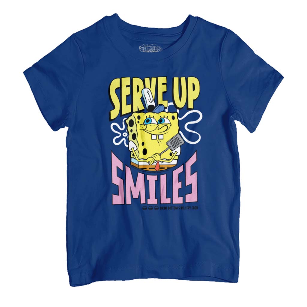 Spongebob Squarepants Serve Up Smiles Kid's T-Shirt-ALL + EVERY