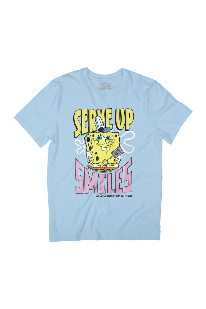 Spongebob Squarepants Serve Up Smiles Women's Relaxed Fit T-Shirt-ALL + EVERY