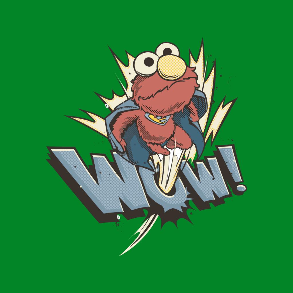 Sesame Street Elmo The Superhero Wow Men's T-Shirt-ALL + EVERY