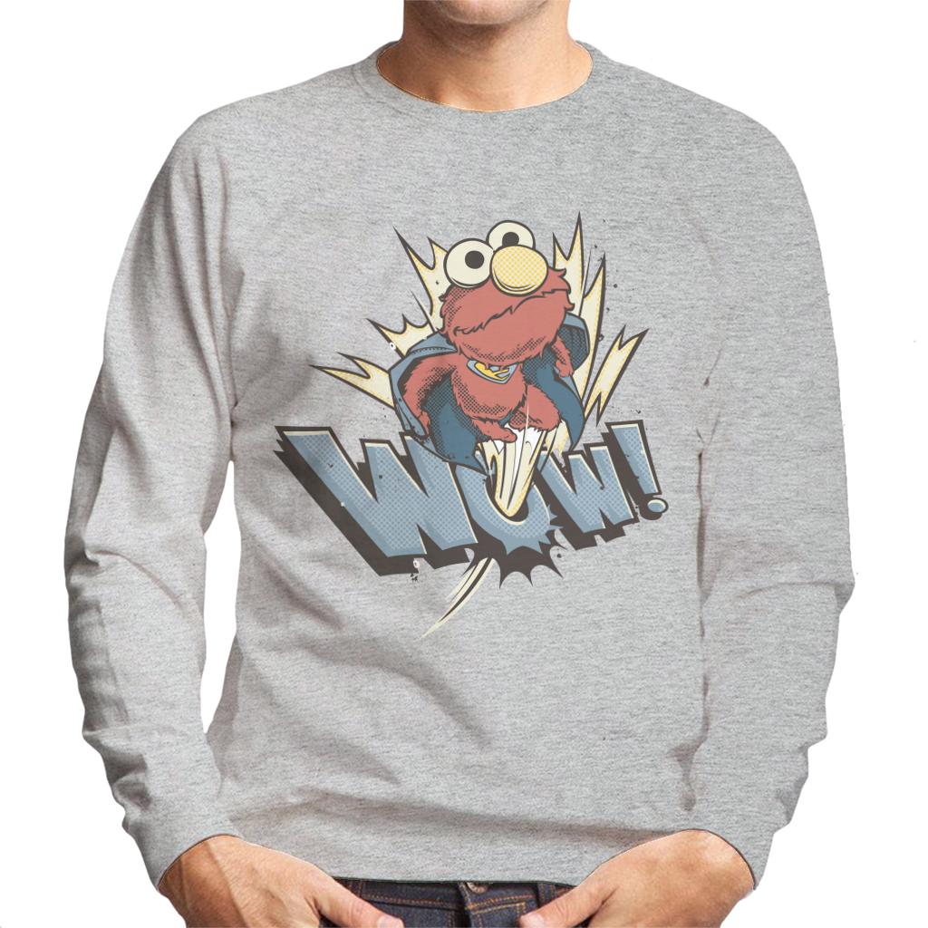 Sesame Street Elmo The Superhero Wow Men's Sweatshirt-ALL + EVERY
