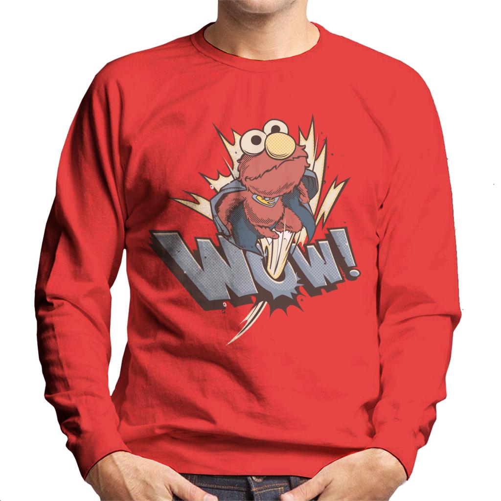 Sesame Street Elmo The Superhero Wow Men's Sweatshirt-ALL + EVERY