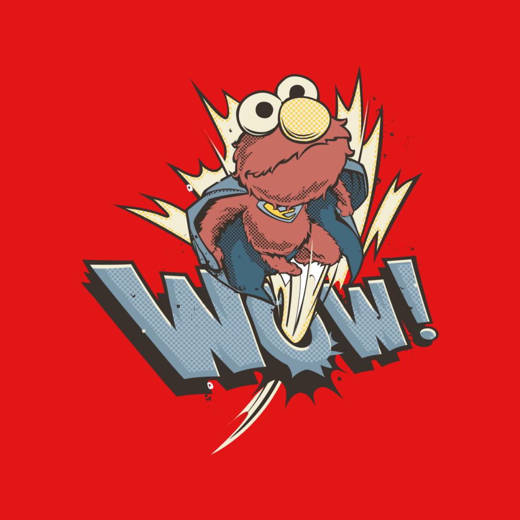 Sesame Street Elmo The Superhero Wow Women's Sweatshirt-ALL + EVERY