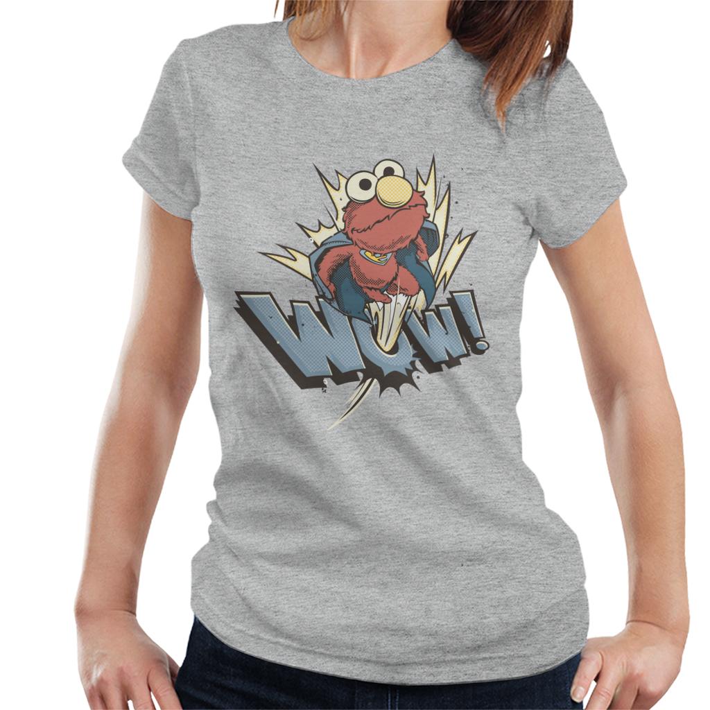 Sesame Street Elmo The Superhero Wow Women's T-Shirt-ALL + EVERY