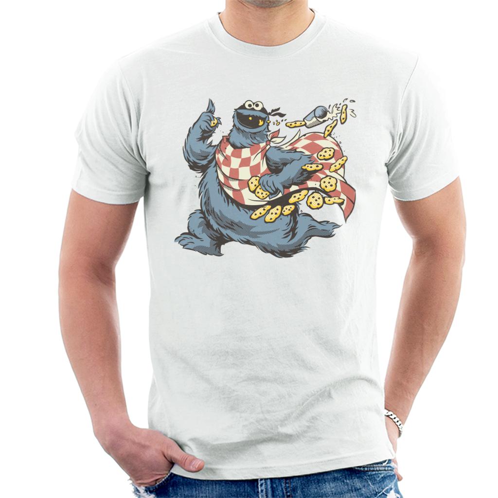Sesame Street Comic Book Villain Cookie Monster Men's T-Shirt-ALL + EVERY