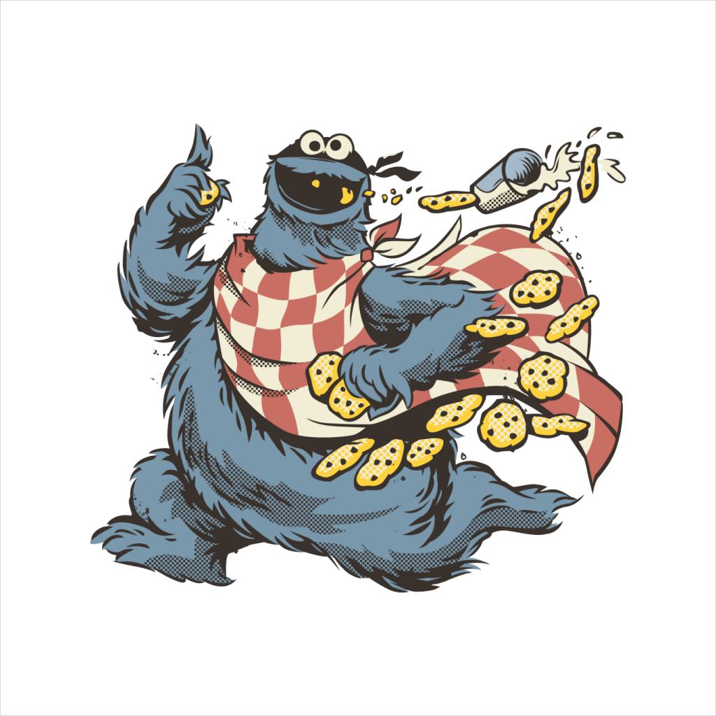 Sesame Street Comic Book Villain Cookie Monster Men's T-Shirt-ALL + EVERY