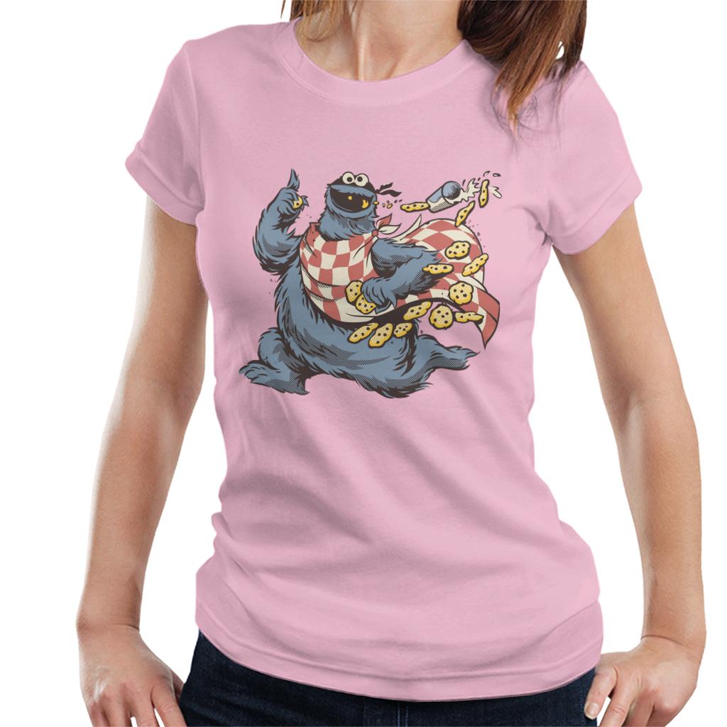 Sesame Street Comic Book Villain Cookie Monster Women's T-Shirt-ALL + EVERY