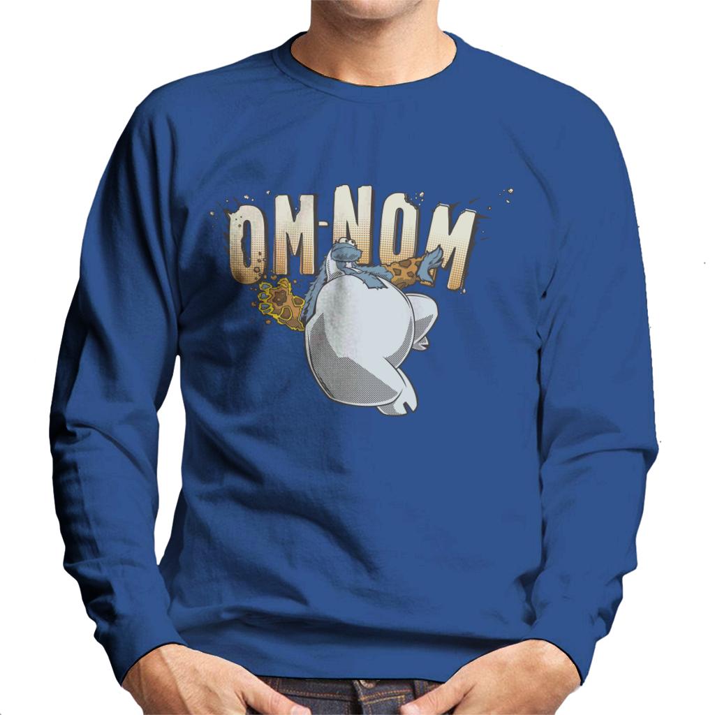 Sesame Street Superhero Cookie Monster Om Nom Men's Sweatshirt-ALL + EVERY