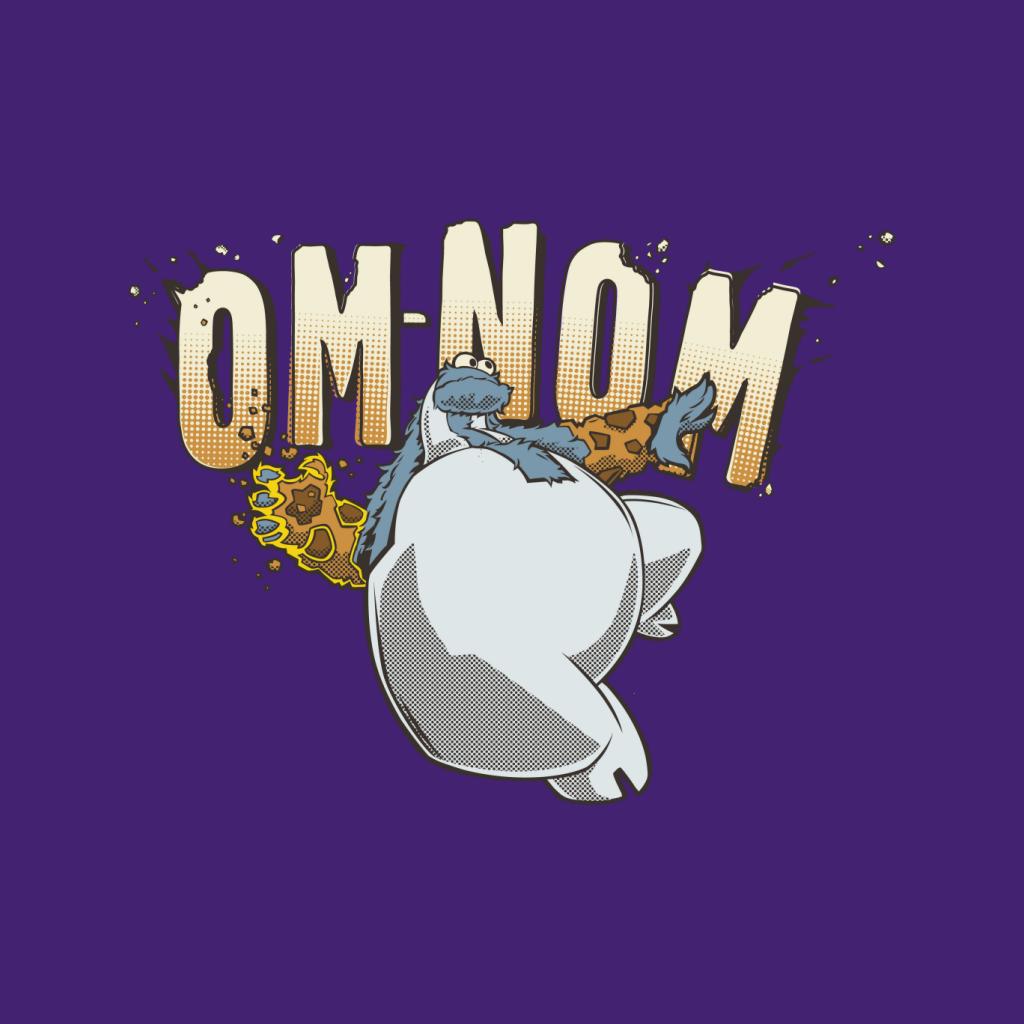 Sesame Street Superhero Cookie Monster Om Nom Women's Sweatshirt-ALL + EVERY