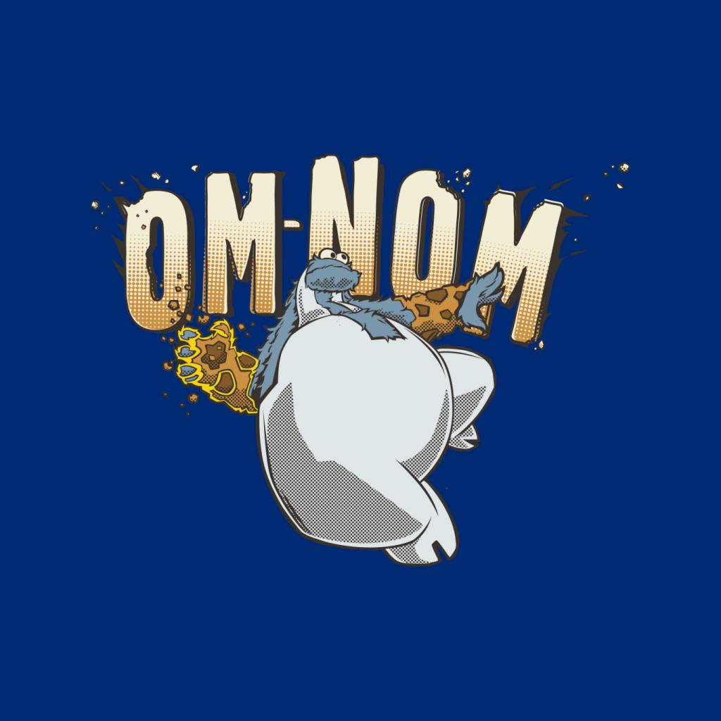 Sesame Street Superhero Cookie Monster Om Nom Women's T-Shirt-ALL + EVERY