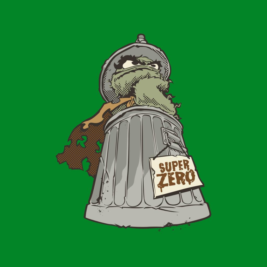 Sesame Street Super Zero Villain Oscar The Grouch Men's Sweatshirt-ALL + EVERY