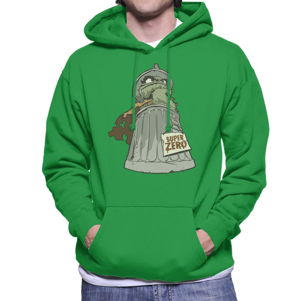 Sesame Street Super Zero Villain Oscar The Grouch Men's Hooded Sweatshirt-ALL + EVERY