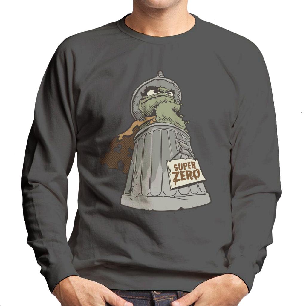 Sesame Street Super Zero Villain Oscar The Grouch Men's Sweatshirt-ALL + EVERY
