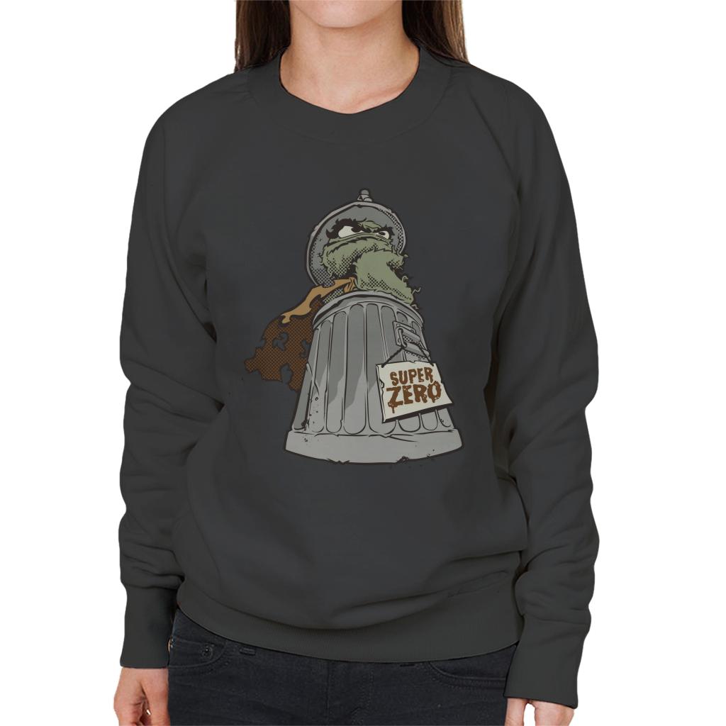 Sesame Street Super Zero Villain Oscar The Grouch Women's Sweatshirt-ALL + EVERY