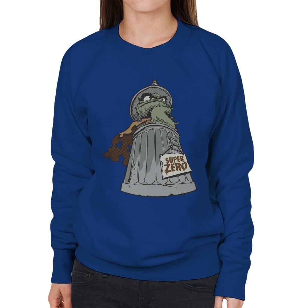 Sesame Street Super Zero Villain Oscar The Grouch Women's Sweatshirt-ALL + EVERY