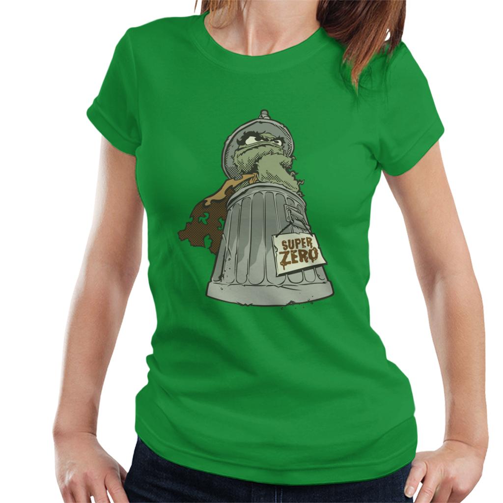 Sesame Street Super Zero Villain Oscar The Grouch Women's T-Shirt-ALL + EVERY