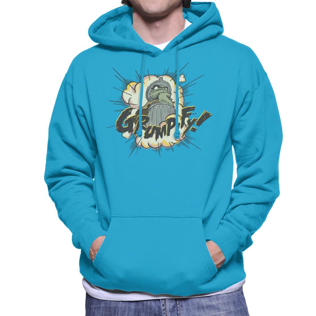 Sesame Street Comic Book Oscar The Grouch Grumpify Men's Hooded Sweatshirt-ALL + EVERY