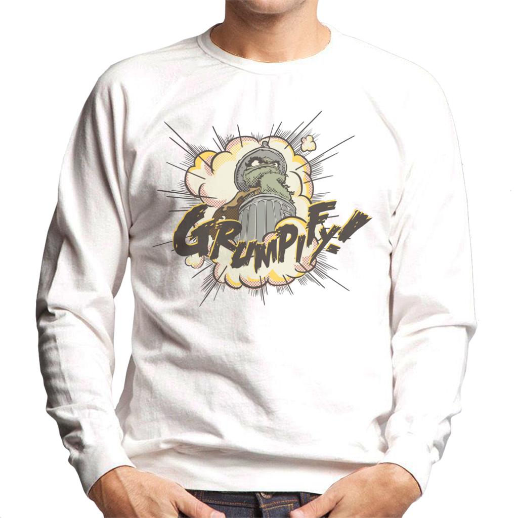 Sesame Street Comic Book Oscar The Grouch Grumpify Men's Sweatshirt-ALL + EVERY