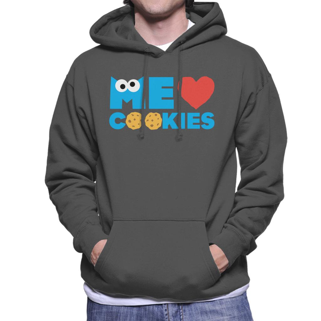 Sesame Street Me Love Cookies Cookie Monster Men's Hooded Sweatshirt-ALL + EVERY