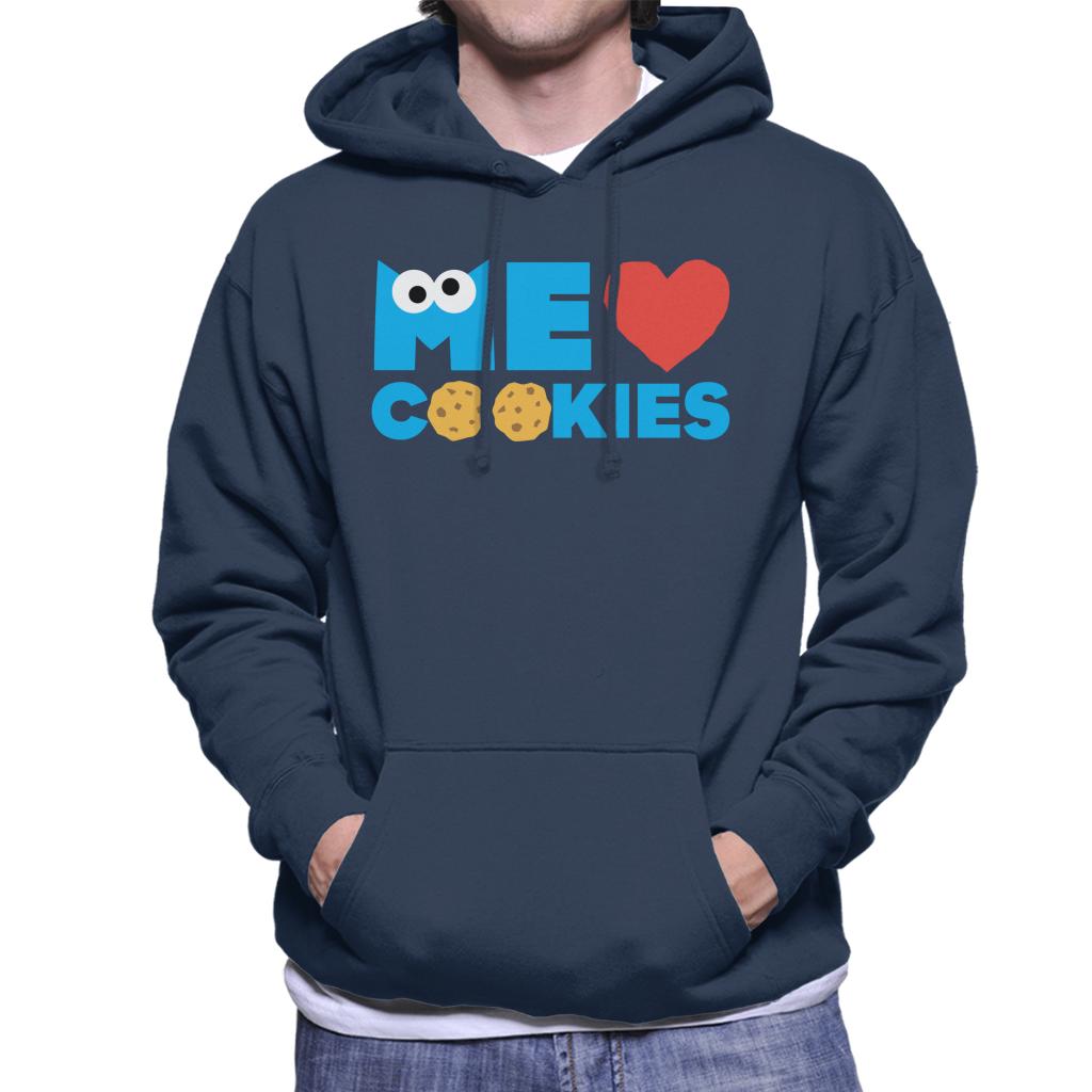 Sesame Street Me Love Cookies Cookie Monster Men's Hooded Sweatshirt-ALL + EVERY